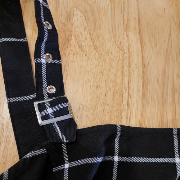 Hot Topic Black Strap Mini Dress Sleeveless Silver Buckle Stretch Small - Picture 10 of 14